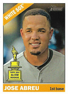 Chicago White Sox 2015 Topps HERITAGE Team Set with Jose Abreu All Star Rookie Card 25 Plus