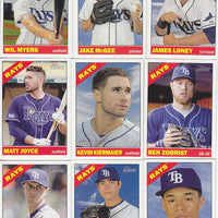 Tampa Bay Rays 2015 Topps HERITAGE Series 11 Card Team Set with Kevin Kiermaier Plus