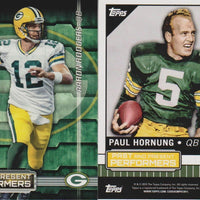 2015 Topps Football Past and Present Performers 30 Card Dual Player Insert Set LOADED with HOFers!