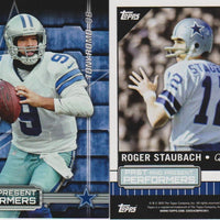 2015 Topps Football Past and Present Performers 30 Card Dual Player Insert Set LOADED with HOFers!