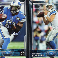 Detroit Lions 2015 Topps Team Set with Multiple Calvin Johnson and Matthew Stafford Cards Plus