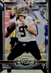 New Orleans Saints 2015 Topps Complete 14 Card Team Set with Multiple Drew Brees cards plus others