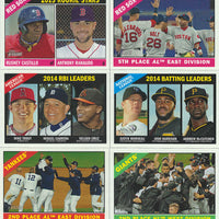 2015 Topps Heritage Baseball Series Complete Mint Basic 425 Card Set in 1966 Design