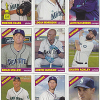 Seattle Mariners 2015 Topps HERITAGE Series Complete Basic 12 Card Team Set with Austin Jackson, Dustin Ackley plus