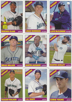 Seattle Mariners 2015 Topps HERITAGE Series Complete Basic 12 Card