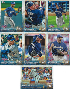 Milwaukee Brewers 2015 Topps OPENING DAY Team Set with Ryan Braun Plus