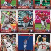 Washington Nationals 2015 Topps OPENING DAY Team Set with Bryce Harper and Stephen Strasburg Plus