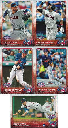 Cleveland Indians 2015 Topps OPENING DAY Team Set with Carlos Santana