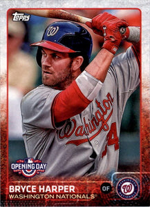 Washington Nationals 2015 Topps OPENING DAY Team Set with Bryce Harper and Stephen Strasburg Plus