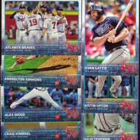Atlanta Braves 2015 Topps Complete Series One and Two Regular Issue 23 card Team Set with Nick Markakis, Freddie Freeman plus