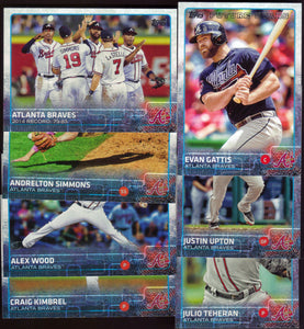 Atlanta Braves 2015 Topps Complete Series One and Two Regular Issue 23 card Team Set with Nick Markakis, Freddie Freeman plus