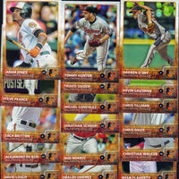 Baltimore Orioles 2015 Topps Complete 23 Card Team Set with Manny Machado and Adam Jones Plus