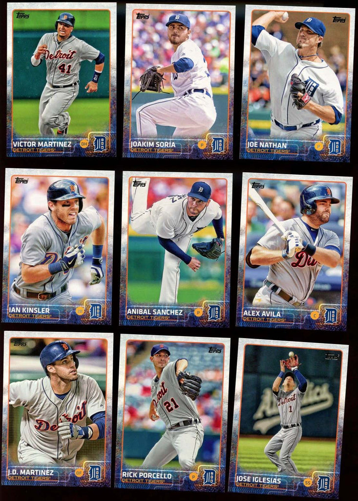 2016 Topps Detroit Tigers Baseball Card Team Set