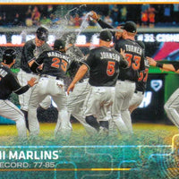 Miami Marlins 2015 Topps Complete Series One and Two Regular Issue 19 Card Team Set with Giancarlo Stanton plus