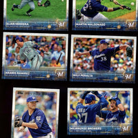 Milwaukee Brewers 2015 Topps Complete 23 card Team Set with Ryan Braun Plus