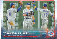 Toronto Blue Jays 2015 Topps Complete 25 card Team Set with Jose Bautista and Edwin Encarnacion Plus
