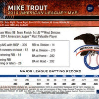 Los Angeles Angels 2015 Topps Complete 19 Card Team Set with 2 Mike Trout Cards Plus