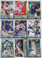 San Diego Padres 2015 Topps Complete 22 card Team Set with Cory Spangenberg Rookie Card Plus
