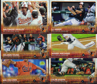 Baltimore Orioles 2015 Topps Complete 23 Card Team Set with Manny Machado and Adam Jones Plus
