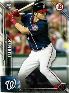 Washington Nationals 2016 Bowman Team Set including Trea Turner Rookie Card and Max Scherzer Plus