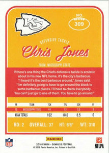 Chris Jones 2016 Donruss Mint Rookie Card #309