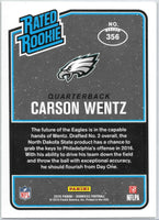 Carson Wentz 2016 Donruss Mint Rated Rookie Card #356

