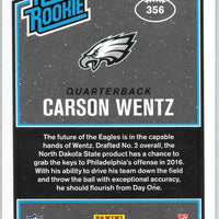 Carson Wentz 2016 Donruss Mint Rated Rookie Card #356