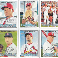 St. Louis Cardinals 2016 Topps Heritage 16 Card Team Set with Yadier Molina and Carlos Martinez Plus