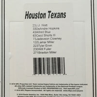 Houston Texans 2016 Panini Factory Sealed Team Set