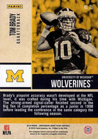 Tom Brady 2016 Panini Contenders Old School Colors Series Mint Card #25 in his Michigan Wolverines Blue College Jersey
