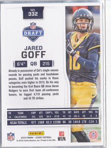 Jared Goff 2016 Score Mint Rookie Card #332