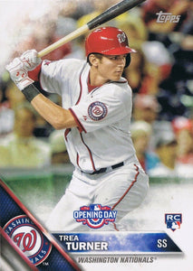 Washington Nationals 2016 Topps OPENING DAY Team Set with Trea Turner Rookie Card Plus