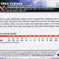 Washington Nationals 2016 Topps OPENING DAY Team Set with Trea Turner Rookie Card Plus