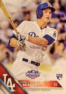 Los Angeles Dodgers 2016 Topps OPENING DAY Team Set with Corey Seager Rookie Card Plus