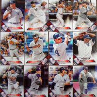 New York Yankees 2016 Topps Complete Series One and Two Regular Issue 27 card team set with Masahiro Tanaka, Gary Sanchez Rookie plus