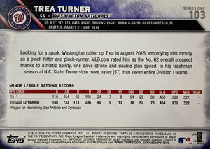 Trea Turner 2016 Topps Mint Rookie Card #103