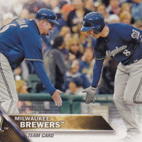 Milwaukee Brewers 2016 Topps Complete 25 card Team Set with Ryan Braun Plus
