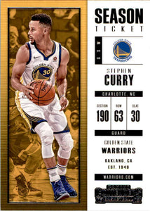 Stephen Curry 2017 2018 Panini Contenders Season Ticket Basketball Series Mint Card #11