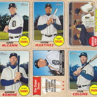 Detroit Tigers 2017 Topps HERITAGE Series Complete Basic 14 Card Team Set with Victor Martinez, Miguel Cabrera plus