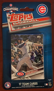 Chicago Cubs 2017 Topps Factory Sealed 17 Card Team Set