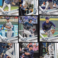 Tampa Bay Rays 2017 Topps Complete 18 Card Team Set with Evan Longoria and Kevin Kiermaier Plus