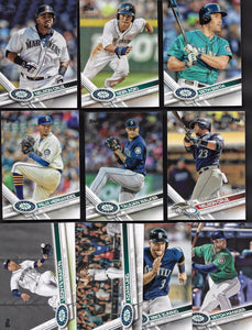 Seattle Mariners 2017 Topps Complete Series One and Two Regular Issue 21 card Team Set with Robinson Cano, Nelson Cruz, Felix Hernandez plus