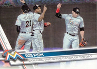 Miami Marlins 2017 Topps Complete Series One and Two Regular Issue 21 Card Team Set with Giancarlo Stanton, Ichiro Suzuki, Christian Yelich plus
