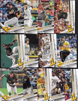 Pittsburgh Pirates 2017 Topps Complete Series One and Two Regular Issue 23 card team set with Andrew McCutchen, Gerrit Cole, David Freese plus
