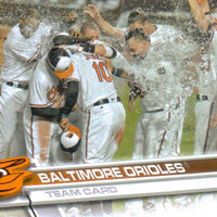Baltimore Orioles 2017 Topps Complete 24 Card Team Set with Trey Mancini Rookie Card 536 Plus