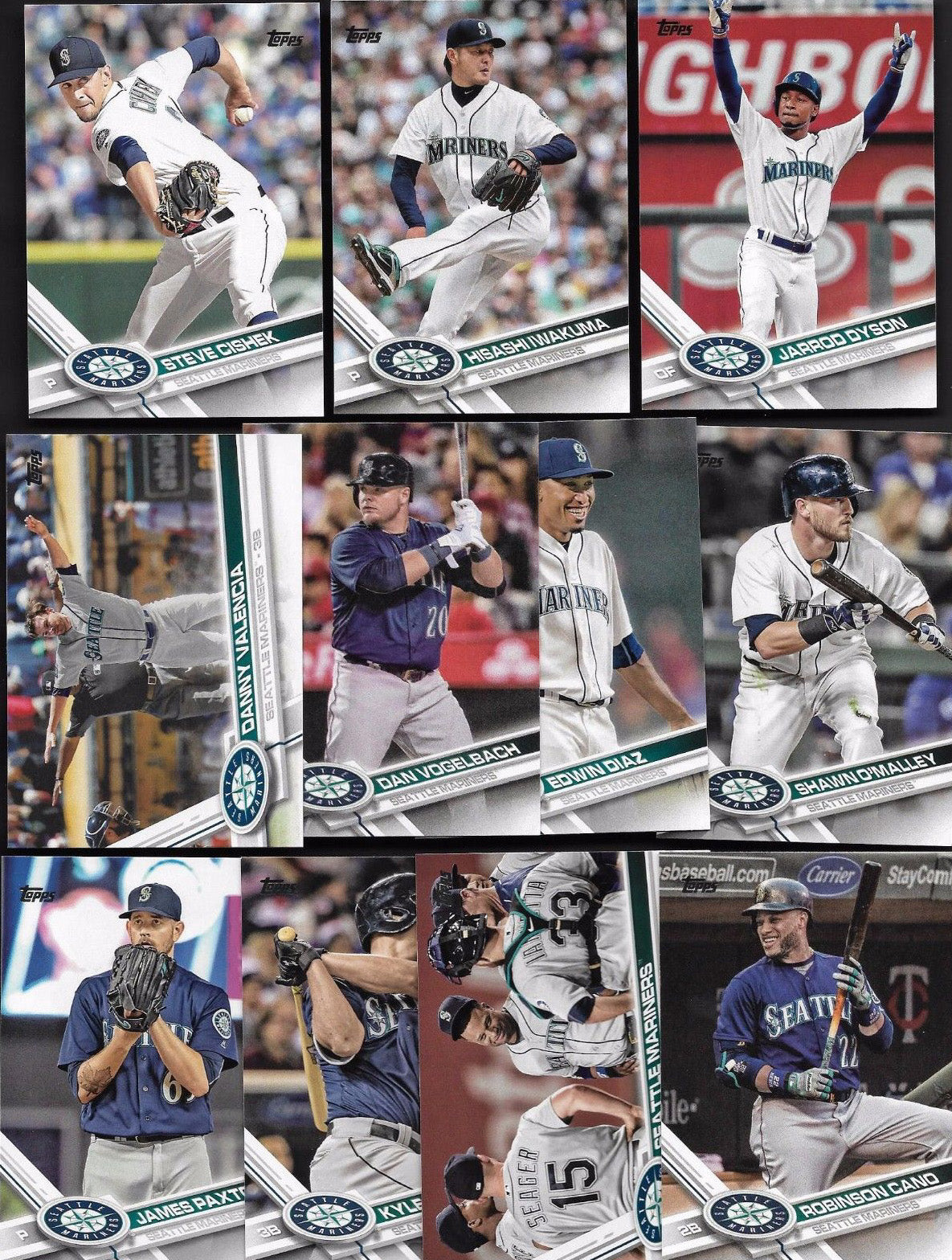 Seattle Mariners 2023 Topps (Series 1 and 2) Mariners Team Set