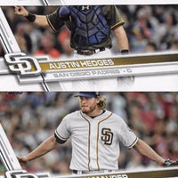 San Diego Padres 2017 Topps Complete 23 card Team Set with Wil Myers and Yangervis Solarte Plus