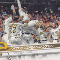 Pittsburgh Pirates 2017 Topps Complete Series One and Two Regular Issue 23 card team set with Andrew McCutchen, Gerrit Cole, David Freese plus