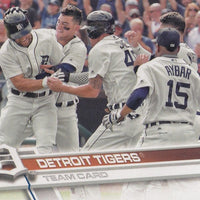 Detroit Tigers 2017 Topps Complete Series One and Two Regular Issue 23 card Team Set with Miguel Cabrera, Victor Martinez, Justin Verlander plus