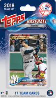 New York Yankees 2018 Topps Factory Sealed 17 Card Team Set with Aaron Judge Future Stars All Star Rookie Cup Card
